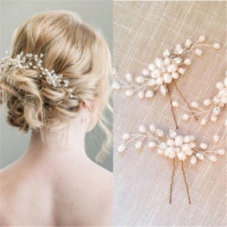 Artificial Pearl Flower Hairpin