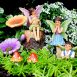 Fairy Garden Flower Stump Set 2