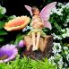 Fairy Garden Flower Stump Set 4
