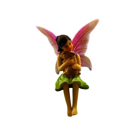 Fairy Holding a Bunny - Fairy Figurine
