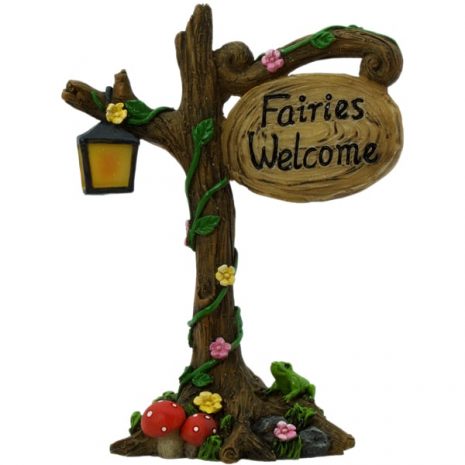 Fairies Welcome Sign - Fairy Ornament