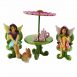 Fairy Figurine Set with Furniture & Tea Set
