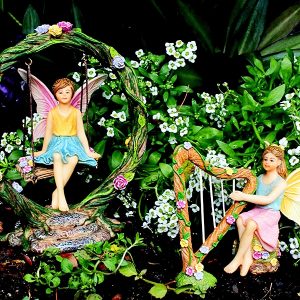 Fairy Garden Harp and Swing Set